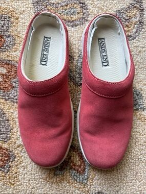 Lands' End Coral Slip-On Comfort Casual Mules.